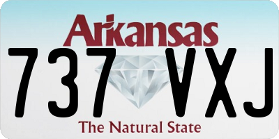 AR license plate 737VXJ