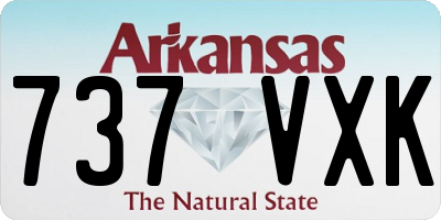 AR license plate 737VXK