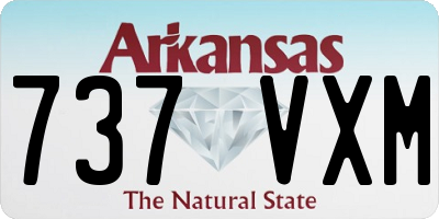 AR license plate 737VXM