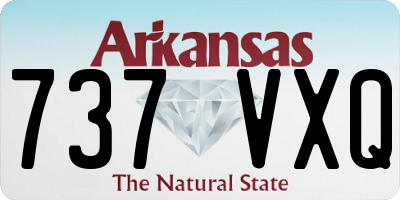 AR license plate 737VXQ