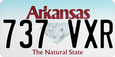 AR license plate 737VXR