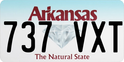 AR license plate 737VXT