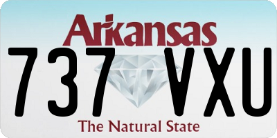 AR license plate 737VXU