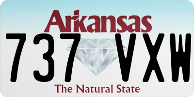 AR license plate 737VXW