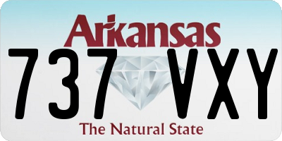 AR license plate 737VXY