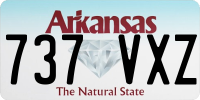 AR license plate 737VXZ