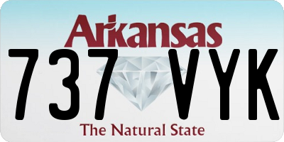 AR license plate 737VYK