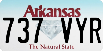 AR license plate 737VYR
