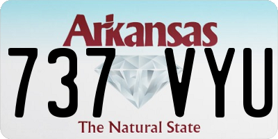 AR license plate 737VYU