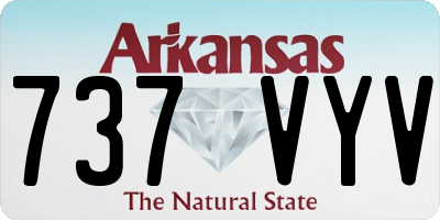 AR license plate 737VYV