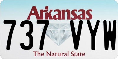 AR license plate 737VYW