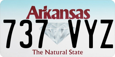 AR license plate 737VYZ