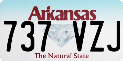 AR license plate 737VZJ