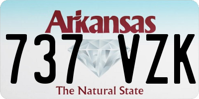 AR license plate 737VZK