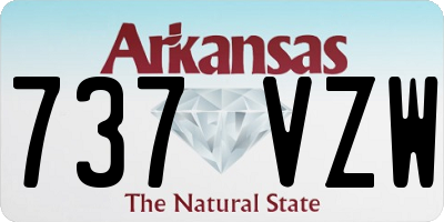 AR license plate 737VZW