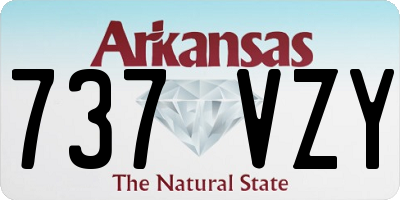 AR license plate 737VZY