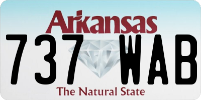 AR license plate 737WAB