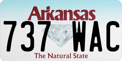 AR license plate 737WAC