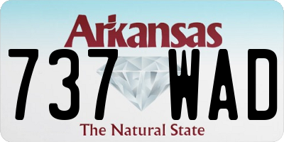 AR license plate 737WAD