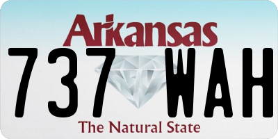 AR license plate 737WAH