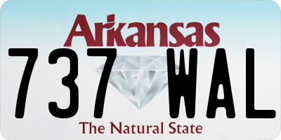 AR license plate 737WAL