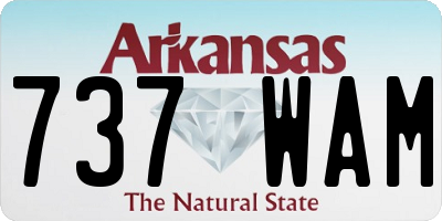 AR license plate 737WAM