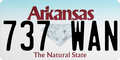 AR license plate 737WAN