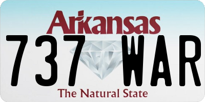 AR license plate 737WAR