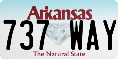 AR license plate 737WAY