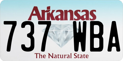 AR license plate 737WBA
