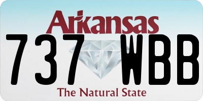 AR license plate 737WBB