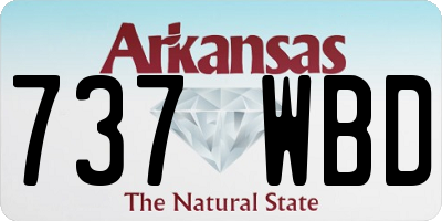 AR license plate 737WBD