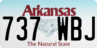 AR license plate 737WBJ