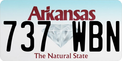 AR license plate 737WBN