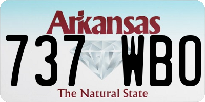AR license plate 737WBO