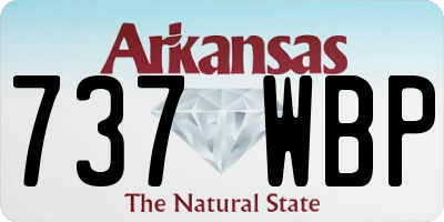 AR license plate 737WBP