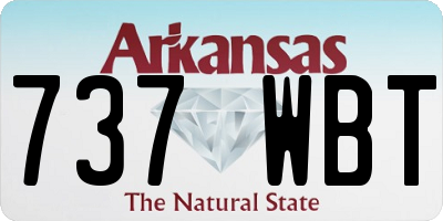 AR license plate 737WBT