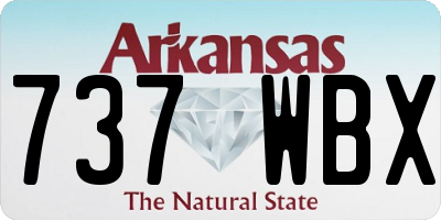 AR license plate 737WBX