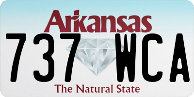AR license plate 737WCA