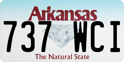 AR license plate 737WCI