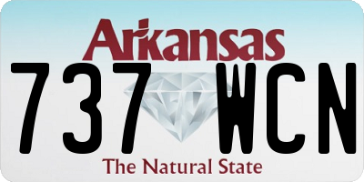 AR license plate 737WCN
