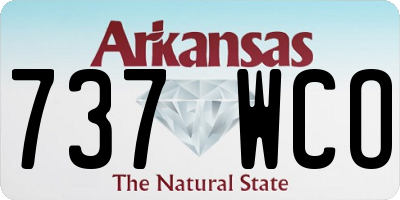 AR license plate 737WCO