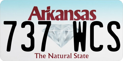 AR license plate 737WCS