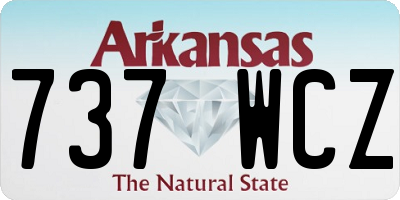 AR license plate 737WCZ