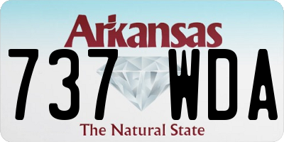 AR license plate 737WDA