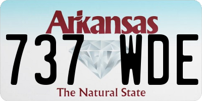 AR license plate 737WDE