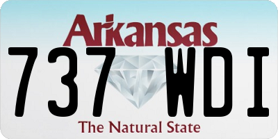 AR license plate 737WDI