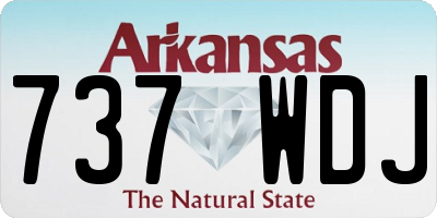 AR license plate 737WDJ