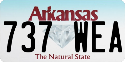 AR license plate 737WEA