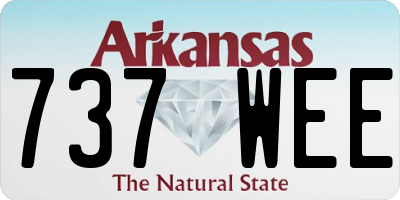 AR license plate 737WEE